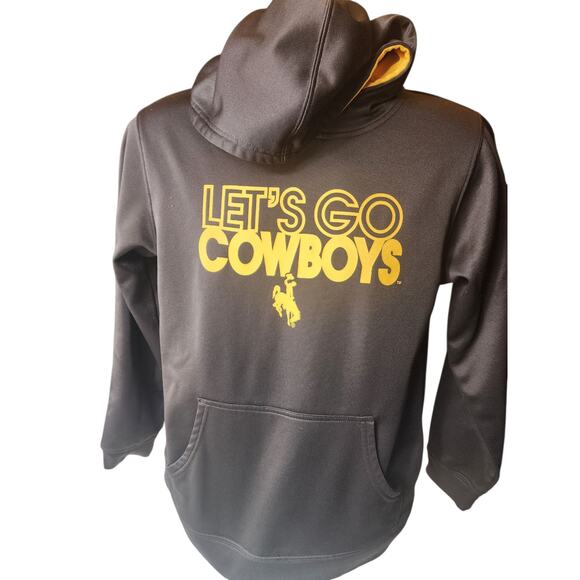 Russell Hoodie Youth XL Mens Small University Wyoming Lets Go Cowboys Sweatshirt - Picture 9 of 12